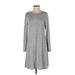 Old Navy Casual Dress Crew Neck Long sleeves: Gray Dresses - Women's Size Small