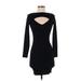 Mable Casual Dress - Bodycon: Black Solid Dresses - Women's Size Small
