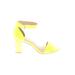 Torrid Heels: Yellow Solid Shoes - Women's Size 10 1/2 Plus - Open Toe