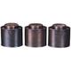 Kosma Set of 3Pc Stainless Steel Oval Shaped Tea Sugar Coffee Canister | Storage Jar Container- Copper Antique Finish - Size: 12cm x 12.5 cm