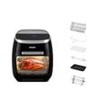 Linsar - Air fryer with rotisserie - 11l mini oven - Airfryer with digital LED display, Rotisserie rack, kebab stick - 2000W