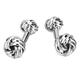 Jewelry Cufflinks for Men Fashion Silver Color Twisted Knot Cufflinks for Mens Shirt Oval Cuff Links Design Jewelry