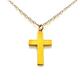 ROBERTS Traditional Cross Pendant Necklace in 18ct Gold Plated Sterling Silver | 28mm x 16mm (18")