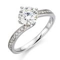 AAA Gems IGI Certified Classic Channel Setting Round Lab Grown Diamond Ring 14K White Gold (Rose Gold, P 1/2)