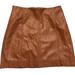 Free People Skirts | Nwot Free People Size 2 Vegan Leather Skirt | Color: Brown | Size: 2