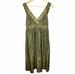 Michael Kors Dresses | Michael Kors Olive Green Gold Sequin Embellished Sun Dress Sz 4 | Color: Gold/Green | Size: 4