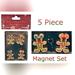 Disney Holiday | Disney's Holiday Collection Mickey & Minnie Gingerbread Cookie Christmas Magnets | Color: Brown/Red | Size: Os