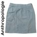 Anthropologie Skirts | Anthropologie Leifsdottir Womens Gray Jean Straight Skirt Back Flap Slits Size 4 | Color: Gray | Size: 4