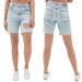 American Eagle Outfitters Shorts | Nwt American Eagle 4 Ae Skater Short Low Rise Denim Baggy Cotton Ripped Relaxed | Color: Blue | Size: 4