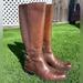 Nine West Shoes | Nine West Brown Leather Riding Boot - 7m | Color: Brown | Size: 7