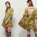 Free People Dresses | Free People Smooth Talker Floral Tunic Dress Size M | Color: Green/Yellow | Size: M