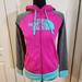 The North Face Tops | North Face Women's Half Dome Small Zip Hooded Sweatshirt Gray Sleeves Hot Pink | Color: Gray/Pink | Size: S
