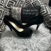 Nine West Shoes | Nine West Black Suede Peep Toe Pumps, Size 9 1/2 | Color: Black | Size: 9.5