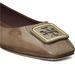 Tory Burch Shoes | Nib Tory Burch Georgia Square Toe Ballet Flat Size 11 Leather Smoke Gray New/Box | Color: Gray | Size: 11