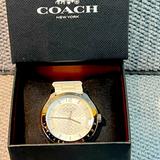 Coach Accessories | Coach Accessories | Coach Watch White Rubber Band | Color: Silver/White | Color: White | Size: Os