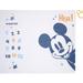 Disney Bedding | Disney Mickey Mouse White, Blue, And Orange Super Soft Milestone Baby Blanket | Color: Blue/Orange/White | Size: Os