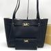 Michael Kors Bags | Michael Kors Reed Large Belted Tote Bag & Reed Snap Bifold Wallet Black | Color: Black/Gold | Size: Large