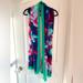 Kate Spade Accessories | Kate Spade Abstract Floral Oversized Scarf | Color: Blue/Green | Size: Os