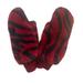 Urban Outfitters Accessories | Nwot Urban Outfitters Knox Faux Fur Red & Black Zebra Print Convertible Mittens | Color: Black/Red | Size: Os