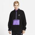 Nike Jackets & Coats | Nike Club Fleece Black Purple 1/2 Zip Anorak Jacket Nwt Mens Size Xl | Color: Black/Purple | Size: Xl