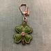 Coach Accessories | Coach Shamrock 4 Leaf Clover Lucky Patent Leather Crystal Key Ring/ Charm | Color: Green | Size: Os