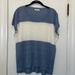 Madewell Tops | Madewell Color Block Linen Top. Small Euc | Color: Blue/Cream | Size: S