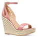 Michael Kors Shoes | Michael Kors Pink Kimberly Leather Wedge New Size 10m | Color: Pink | Size: 10