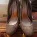 Nine West Shoes | Nine West Size 8m Dark And Light Grey Heels Slightly Used Have Two Flaws In Pic | Color: Black/Gray | Size: 8