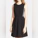 Madewell Dresses | Madewell Abroad Stripe Inset Sleeveless Fit And Flare Cotton Blend Size 2 | Color: Black/White | Size: 2