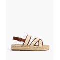 Madewell Shoes | Madewell The Julie Espadrille Sandal In Rich Brown Multi | Color: Cream | Size: 8.5