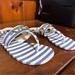 Kate Spade Shoes | Nwt Kate Spade Polly Sandals Blue Cream Stripped Size 7 | Color: Blue/Cream | Size: 7