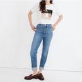 Madewell Jeans | Madewell The Momjean In Leacrest Wash: Cuffed Edition | Color: Blue | Size: 24