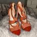 Nine West Shoes | Nine West Coral Suede Leather Stiletto Heels Shoes Size 9 | Color: Orange | Size: 9