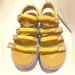 Nike Shoes | Nike Women’s Icon Classic Platform Sandals Sesame White Shoes Sz 12 Trendy Strap | Color: White/Yellow | Size: 12