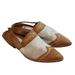 Nine West Shoes | Nine West Vintage 90s Leather Canvas Slingback Mules Size 8.5m | Color: Brown/Cream | Size: 8.5