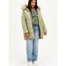 Torrid Jackets & Coats | Nwt Torrid Nylon Fur Trim Fit Flare Puffer Coat Jacket Plus Size: 0x (12) | Color: Green | Size: 0x