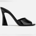 Nine West Shoes | Nine West Kool 3 Ladies Flared Heel Slide Sandals New In Box | Color: Black | Size: 9