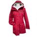 Columbia Jackets & Coats | Columbia Womens Red Suttle Mountain Long Insulated Water-Resistant Jacket Sz M | Color: Cream/Red | Size: M