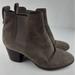 Madewell Shoes | Madewell Women's Regan Ankle Boots In Wet Pebble Wooden Suede Block Heel 7.5 | Color: Brown/Gray | Size: 7.5