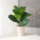 Plantes artificielles de Ficus feuilles de banian en plastique grandes feuilles d'arbre en