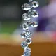 Perles de Clip Autrichien en Forme de Goutte d'Eau Transparente Verre à Facettes Espacement pour