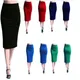 Jupe crayon droite de longueur moyenne pour femmes jupe ronde de hanche plusieurs couleurs mince