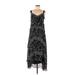 Taylor Casual Dress - Midi V-Neck Sleeveless: Black Dresses - Women's Size 6