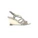 Nina Wedges: Silver Shoes - Women's Size 7 - Open Toe