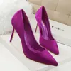 Damen 9 cm High Heels Gelb Burgund Pumps Plus Größe 34-43 Stripper Abend Wildleder Escarpins Dame Hochzeit Braut Scarpins Schuhe