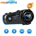 Fods ports motorrad intercom fx8 air helm bluetooth headset für 2 fahrer inter phone fm radio