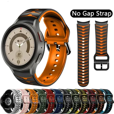 Keine Lücke Silikon armband für Samsung Galaxy Uhr 5 Pro 45mm 44mm 40mm Smart Uhren armbänder Uhr 6