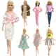Mischen Stil 1 Set Mode Kleidung Casual Wear Für Barbie Puppe Moderne Kleid Mädchen 1/6 BJD FR Puppe
