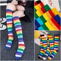 Europäische und amerikanische Kinder strümpfe Overknee-Socken bunt gestreifte Handschuhe farb