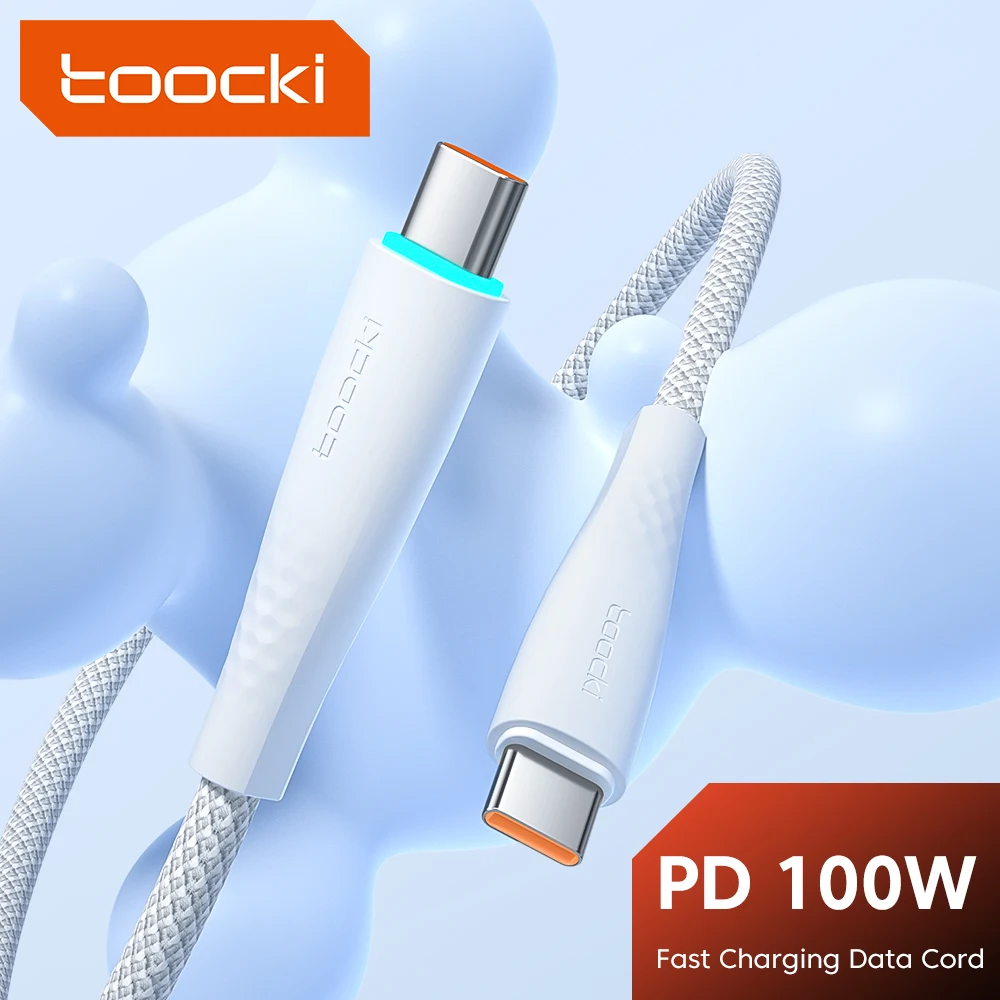 Toocki USB Typ C auf USB C Kabel 100 W/60 W Schnellladung PD Typ-C Ladegerät Datenkabel für Samsung Xiaomi Huawei MacBook Cavo USB-C Image